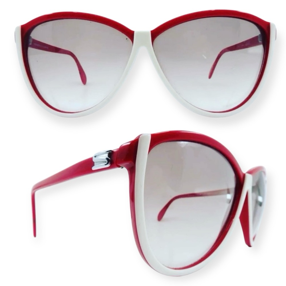 1970s Silhouette Oversized Sunglasses, Colorblock,  Mod. 3035, Made in Austria